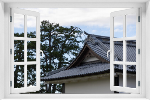 Fototapeta Naklejka Na Ścianę Okno 3D - Scenery of the Kanazawa castle park in Kanazawa, Japan