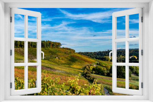 Fototapeta Naklejka Na Ścianę Okno 3D - Weinberge im Herbst