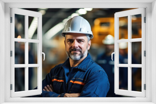 Industry maintenance engineer man inspected work on heavy Industry factory.