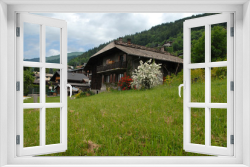 Fototapeta Naklejka Na Ścianę Okno 3D - Habitat traditionnel de Haute-Savoie