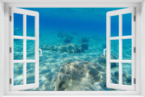 Fototapeta Naklejka Na Ścianę Okno 3D - Underwater world on Crete in October 2023