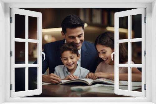 A joyful family meeting with an education consultant for personalized tutoring options.