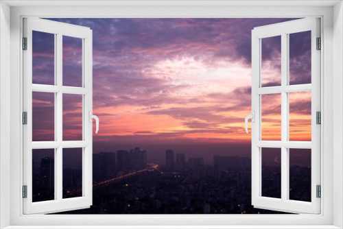 Fototapeta Naklejka Na Ścianę Okno 3D - Cloudy sky of Saigon City, Vietnam