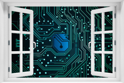 Illustration of a Technological Circuit Board Background