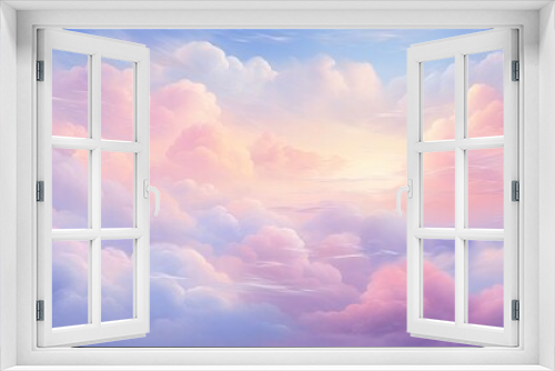 
Cotton Candy Skies: An abstract depiction of soft, pastel-colored clouds, reminiscent of cotton candy, instilling a sense of calm and peace , abstract wallpaper background