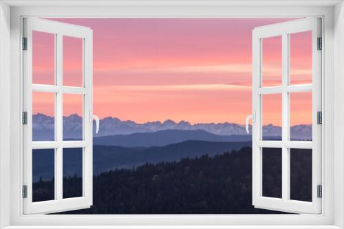 Fototapeta Naklejka Na Ścianę Okno 3D - Panorama Tatr widziana z Koziarza