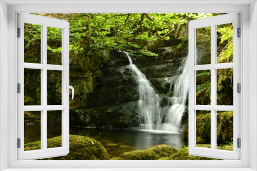 Fototapeta Naklejka Na Ścianę Okno 3D - Bosque de hayas y cascadas en la rioja