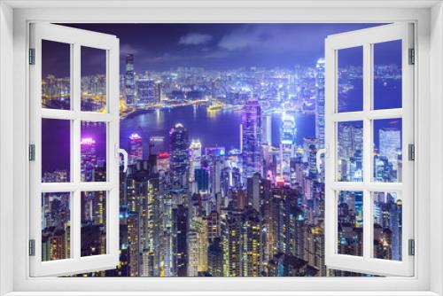Fototapeta Naklejka Na Ścianę Okno 3D - Hong Kong China City Skyline