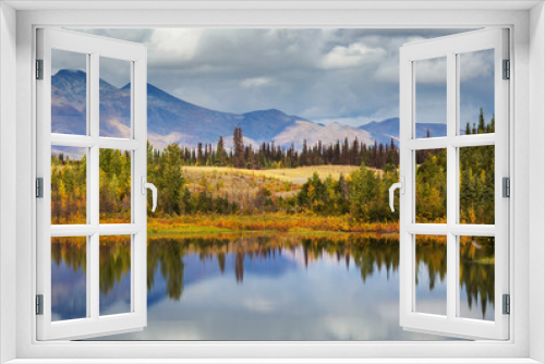 Fototapeta Naklejka Na Ścianę Okno 3D - Autumn lake
