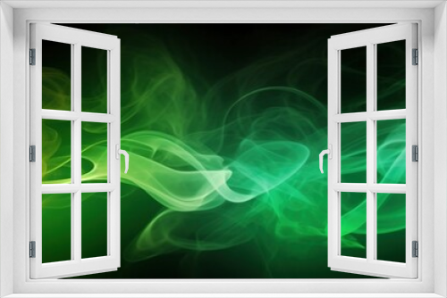 fire and flames and smoke abstract web banner background wallpaper green