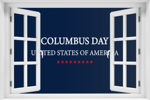 Happy Columbus Day United States of America text illustration design