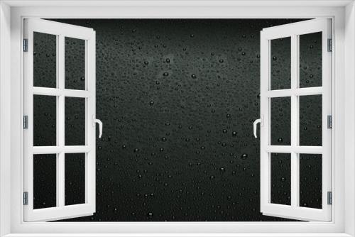 Fototapeta Naklejka Na Ścianę Okno 3D - Water droplets on black background