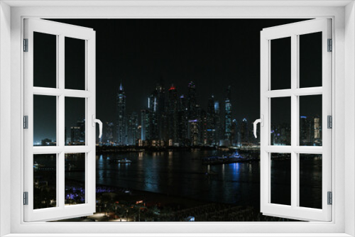 Fototapeta Naklejka Na Ścianę Okno 3D - Dubai cityscape at night