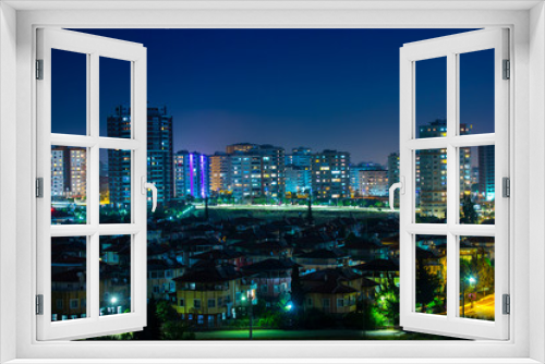 Fototapeta Naklejka Na Ścianę Okno 3D - Beautiful city at night