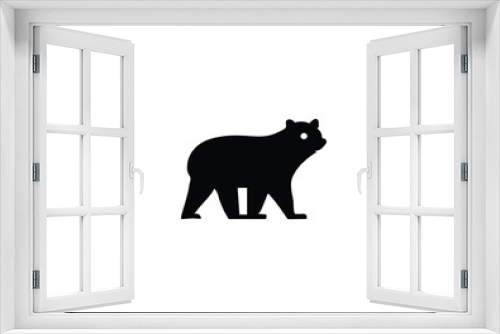 Fototapeta Naklejka Na Ścianę Okno 3D - Bear minimal style icon illustration design