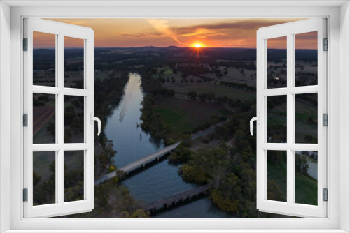 Fototapeta Naklejka Na Ścianę Okno 3D - sunrise over the nagambie river