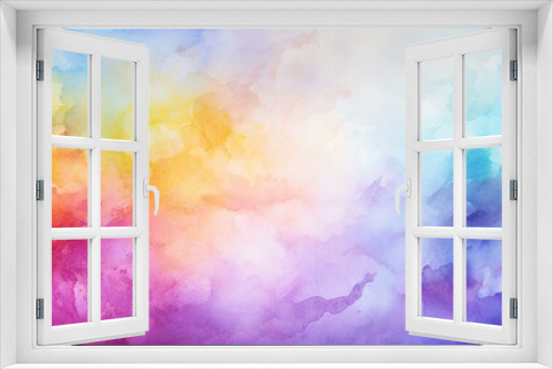 Colorful Watercolor Painted Overlay on Painting Paper Backgrounds