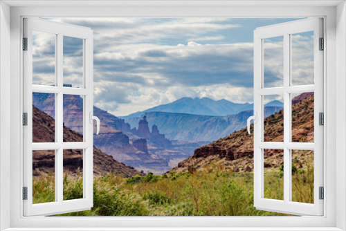 Fototapeta Naklejka Na Ścianę Okno 3D - The iconic Fisher Tower rock formation outside Moab Utah is worth seeing