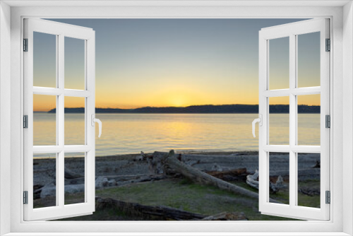 Fototapeta Naklejka Na Ścianę Okno 3D - sunset on the beach Everett Washington
