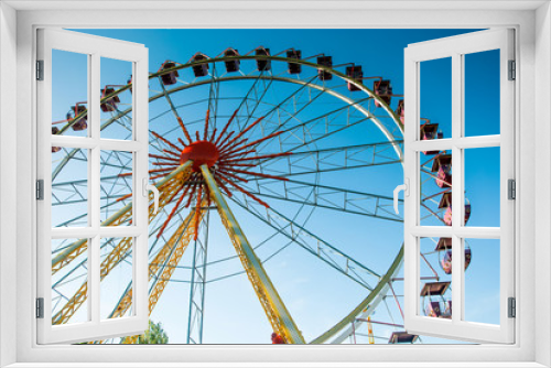 Fototapeta Naklejka Na Ścianę Okno 3D - Attraction ferris wheel