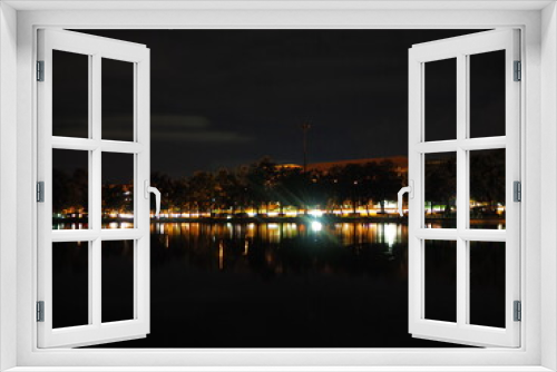 Fototapeta Naklejka Na Ścianę Okno 3D - night view of a marina country