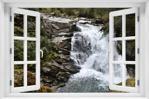 Fototapeta Naklejka Na Ścianę Okno 3D - Wodospady Krimmler w austriackich Alpach. Najwyższe wodospady w Europie