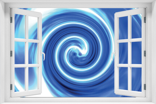 Fototapeta Naklejka Na Ścianę Okno 3D - Blue neon background with a spiral in the center