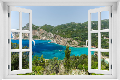 Fototapeta Naklejka Na Ścianę Okno 3D - Paleokastritsa coastline, Corfu island, Greece