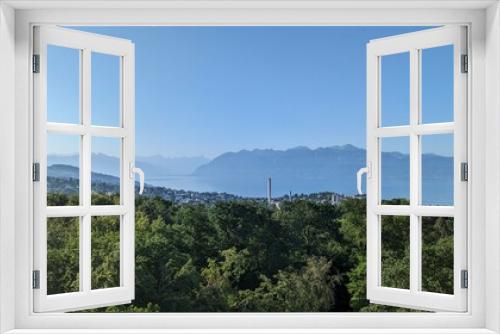 Fototapeta Naklejka Na Ścianę Okno 3D - Lausanne Genfer See Schweiz