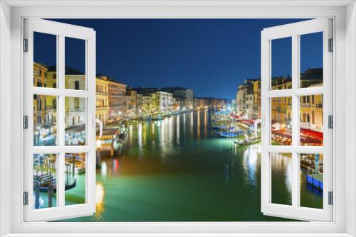 Fototapeta Naklejka Na Ścianę Okno 3D - Night scene of Venice, Italy