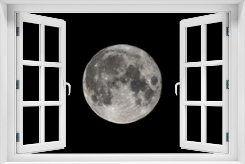 Fototapeta Naklejka Na Ścianę Okno 3D - Super fool moon on black background, detailed image