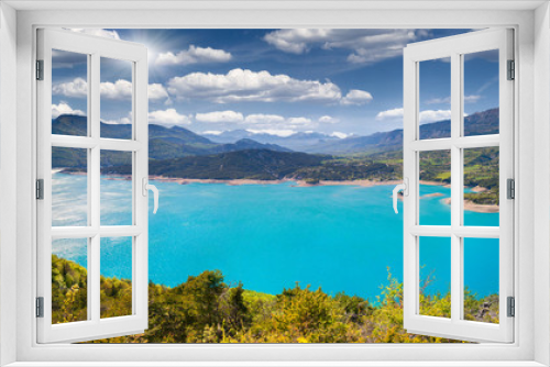 Fototapeta Naklejka Na Ścianę Okno 3D - Panorama of lake Serre-Poncon