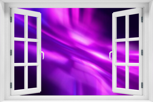 Fototapeta Naklejka Na Ścianę Okno 3D - Defocused fluorescent purple pink light gleam on dark abstract overlay