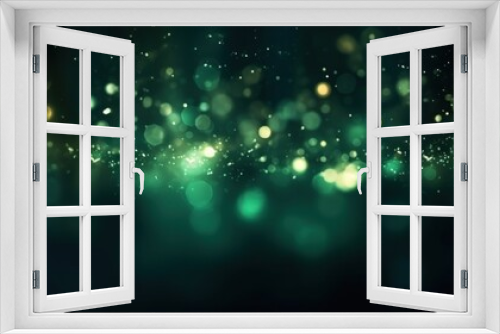 Abstract dark green bokeh Christmas background