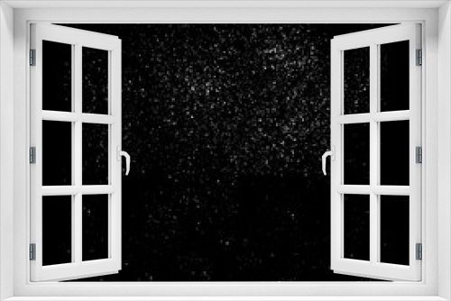 Fototapeta Naklejka Na Ścianę Okno 3D - Dust texture isolated on a black background. Vector illustration of a littered background. The backdrop of wear and tear