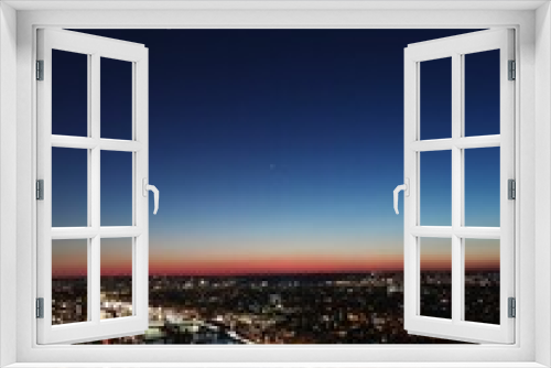 Fototapeta Naklejka Na Ścianę Okno 3D - View over the illuminated Paris during the nighttime