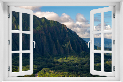 Fototapeta Naklejka Na Ścianę Okno 3D - Hawaiian Mountains
