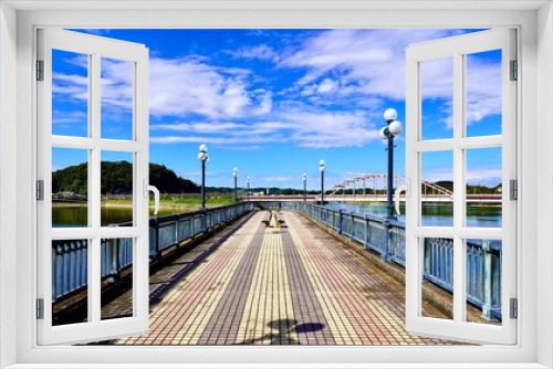 Fototapeta Naklejka Na Ścianę Okno 3D - 千葉県市原市の高滝湖の桟橋
