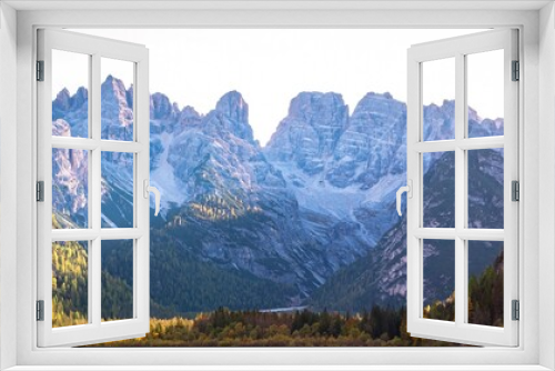 Fototapeta Naklejka Na Ścianę Okno 3D - Panoramic view of the Cristallo Massif in the Dolomite Mountains of Italy