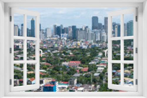 Fototapeta Naklejka Na Ścianę Okno 3D - View of Bonifacio Global City Skyline from far