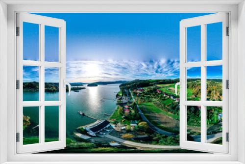 Fototapeta Naklejka Na Ścianę Okno 3D - Panoramic picture 360, Małopolska Jezioro Rożnowskie,  Bartkowa