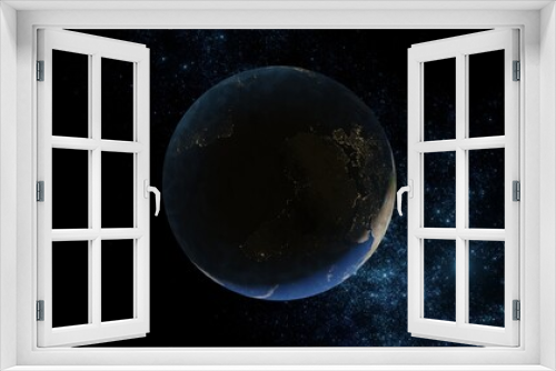 Fototapeta Naklejka Na Ścianę Okno 3D - Planet Earth. Day and Night Side of Globe Planet