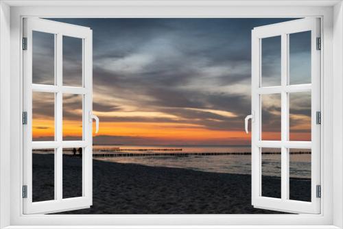 Fototapeta Naklejka Na Ścianę Okno 3D - Sonnenuntergang an der Ostsee
