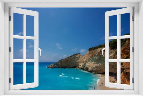 Fototapeta Naklejka Na Ścianę Okno 3D - The Porto Katsiki beach (Lefkada)