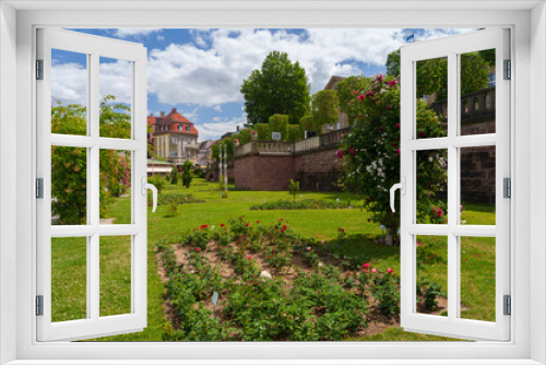 Fototapeta Naklejka Na Ścianę Okno 3D - Kurpark und Rosengarten im Staatsbad Bad Kissingen, Unterfranken, Franken, Bayern, Deutschland