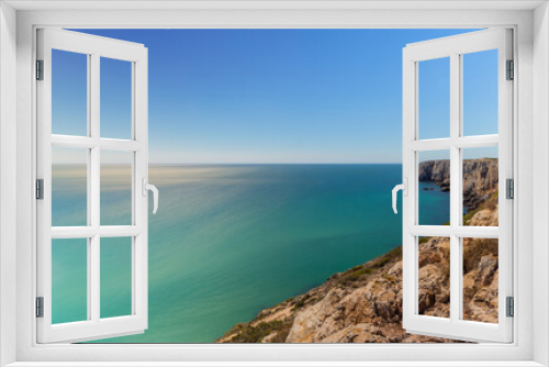 Fototapeta Naklejka Na Ścianę Okno 3D - Cliffs in Sagres coast in Portugal