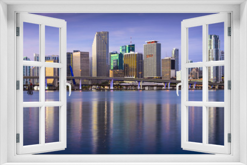 Fototapeta Naklejka Na Ścianę Okno 3D - Miami, Florida Downtown Skyline