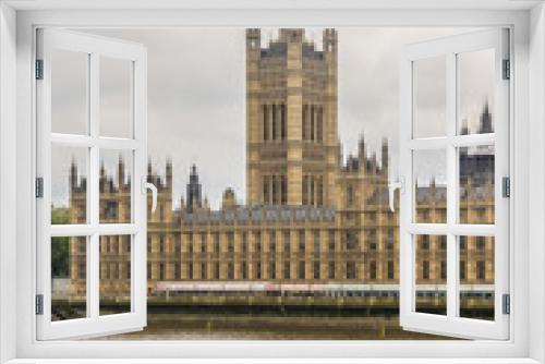 Fototapeta Naklejka Na Ścianę Okno 3D - River Thames and Palace of Westminster. London, UK.