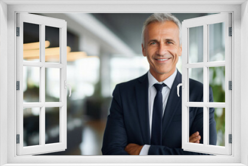 Portrait of mature businessman in office.