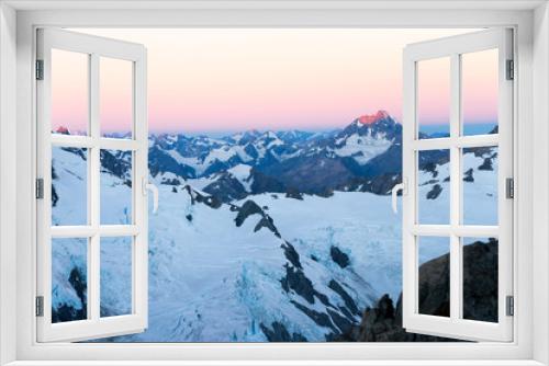 Fototapeta Naklejka Na Ścianę Okno 3D - Snowy mountains